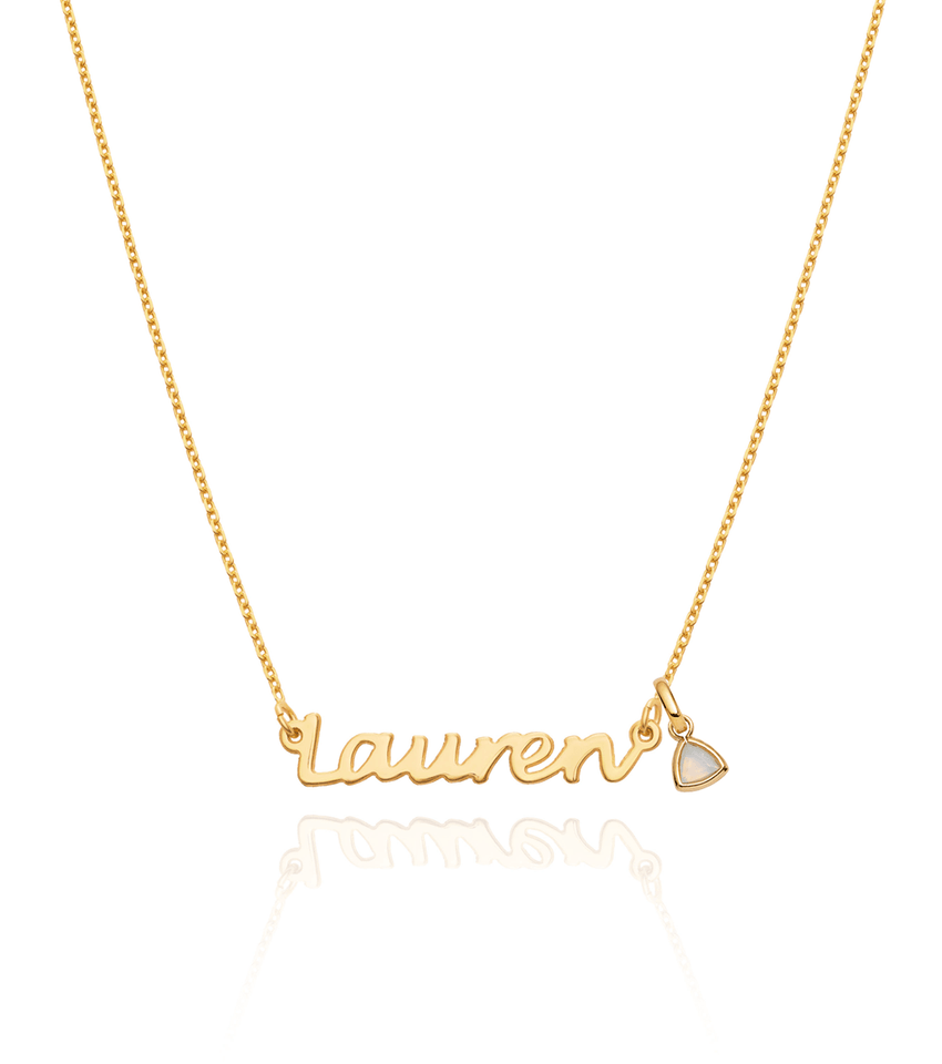 Luxe Handwritten Name Necklace (Gold)