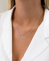 Sterling Silver Handwritten Name Necklace (Silver)