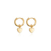 Luxe Heart Pendant Earrings (Gold)