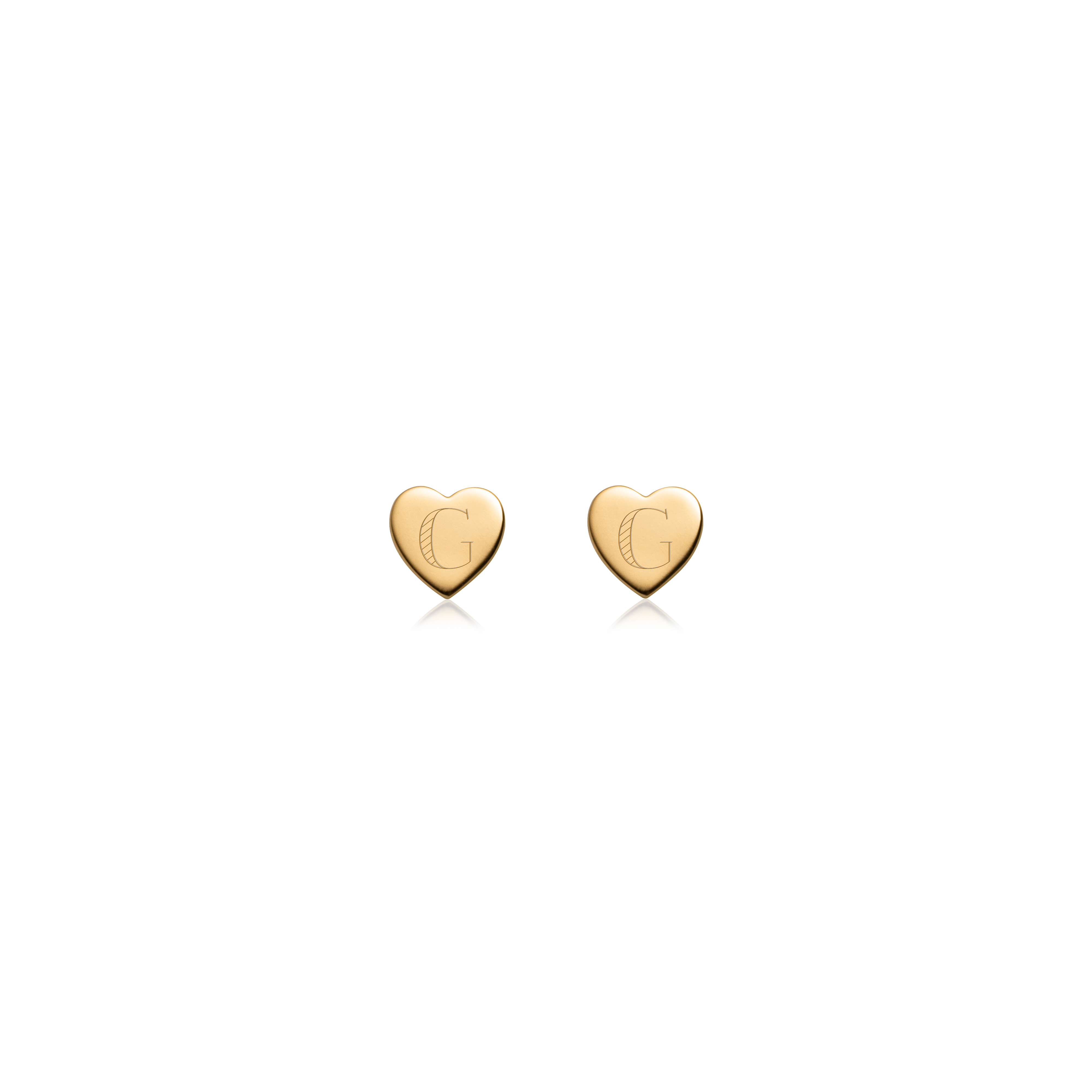 Gold Heart Stud Earrings - Gold Plated Sterling Silver – Abbott Lyon