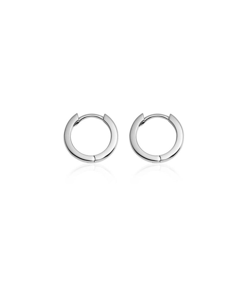 Simply Silver Polished Small Hoop Earrings, Silver at John Lewis & Partners