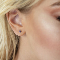 Stacey's Stories Mini Birthstone Stud Earrings (Silver)
