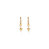 Luxe Mini Starburst Crystal Earrings (Gold)