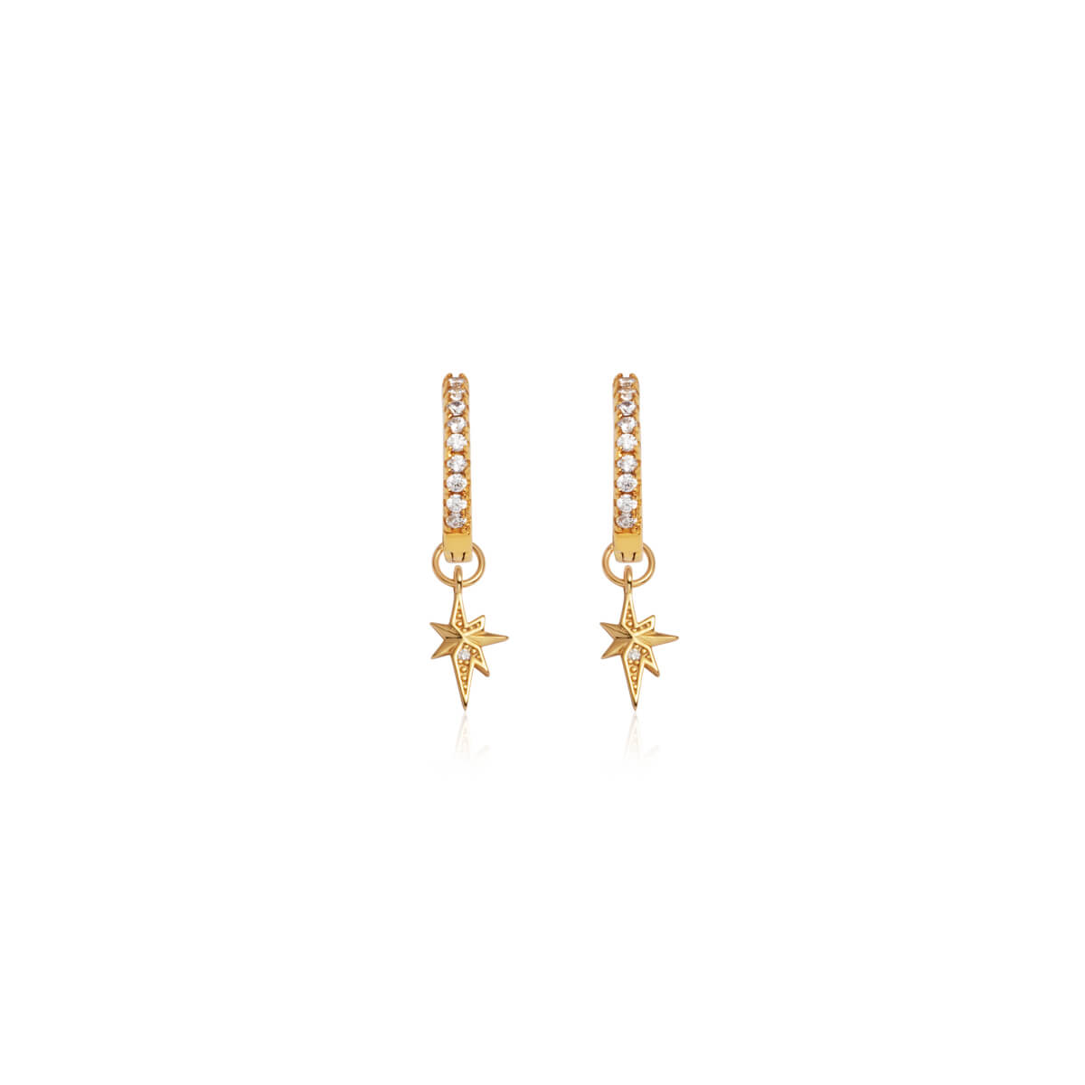 925 Sterling Mini Starburst Crystal Earrings