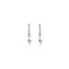 Luxe Mini Starburst Crystal Earrings (Silver)