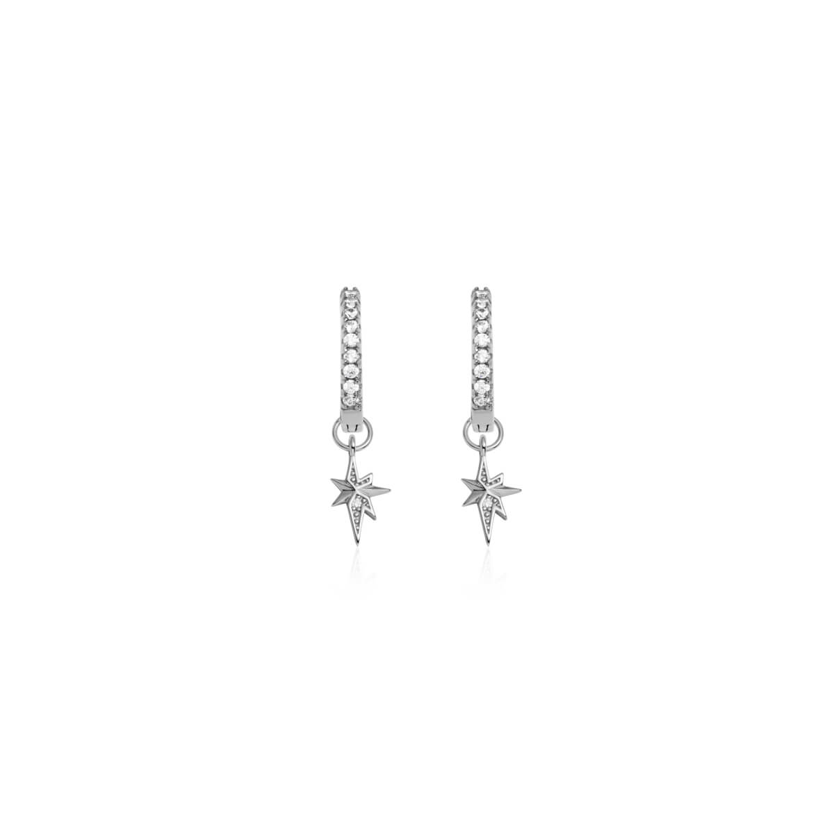 925 Sterling Mini Starburst Crystal Earrings