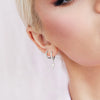Luxe Mini Starburst Crystal Earrings (Silver)