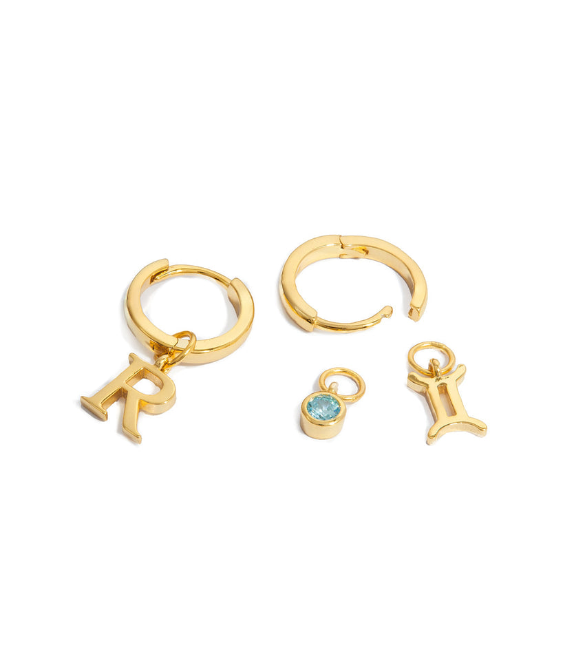 Stacey's Stories Huggie Hoop Charms (Gold)