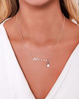 Sterling Silver Signature Name Necklace (Silver)