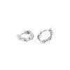 Luxe Twisted Huggie Hoops (Silver)