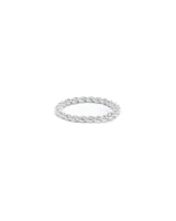 Sterling Silver Twisted Ring (Silver)