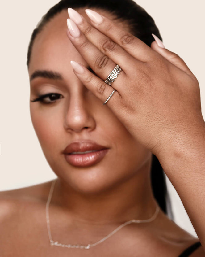 Sterling Silver Twisted Ring (Silver)