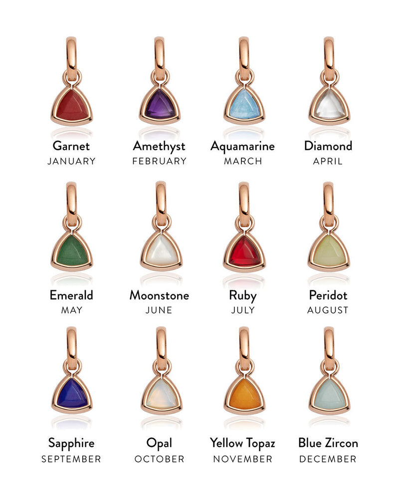 Mini Letter Sphere Chain Necklace (Rose Gold)