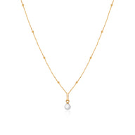 Mini Pearl Necklace (Gold)