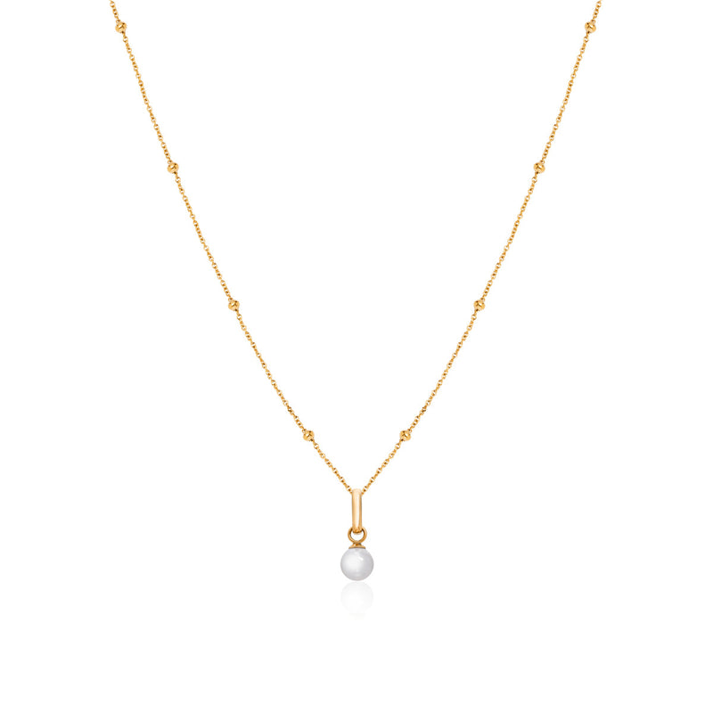 Mini Pearl Necklace (Gold)