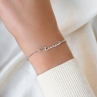 Mini Signature Name Bracelet (Silver)