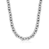 Oval Link Chain Necklace (Silver)