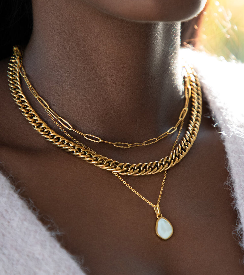 Paperclip Chain Necklace 14k Gold-filled – Lace & Pearls Jewelry