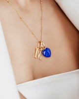 Personalised Initial & Birthstone Necklace (Gold)