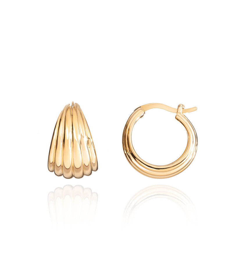 Ribbed Hoops (Gold)