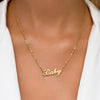 Script Name Necklace (Gold)