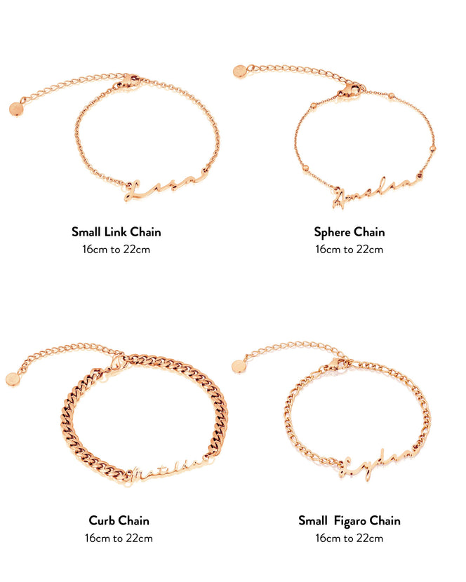 Signature Name Bracelet (Rose Gold)