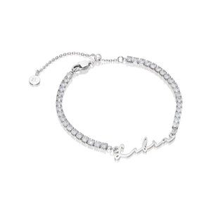 Signature Name Tennis Bracelet (Silver)