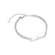 Signature Name Tennis Bracelet (Silver)