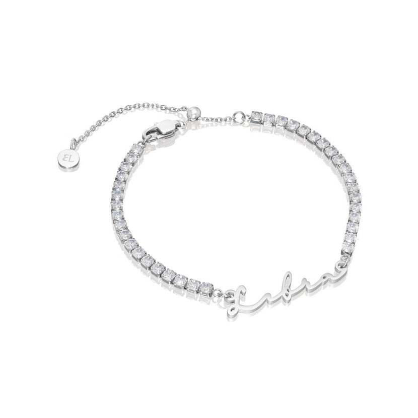 Signature Name Tennis Bracelet (Silver)