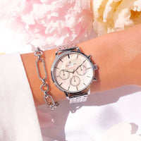 Silver Pearl Link Nueva 40 Watch