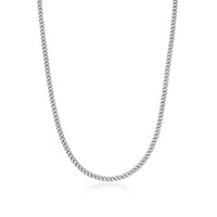 Small Curb Chain Necklace (Silver)