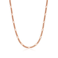 Layering Small Figaro Chain Necklace (Rose Gold)