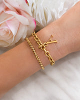 Small Oval Link Chain Bracelet (Gold)