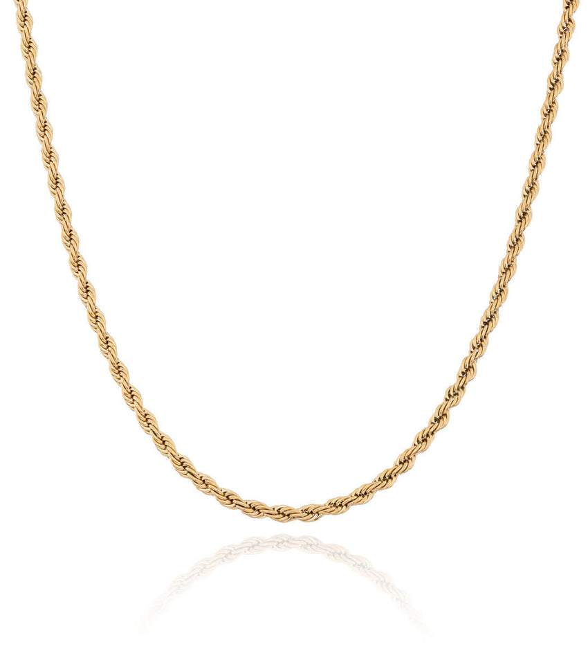 Small Rope Chain Gold Small Rope Chain Necklace (Gold) – Abbott Lyon