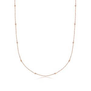 Sphere Chain Necklace (Rose Gold)