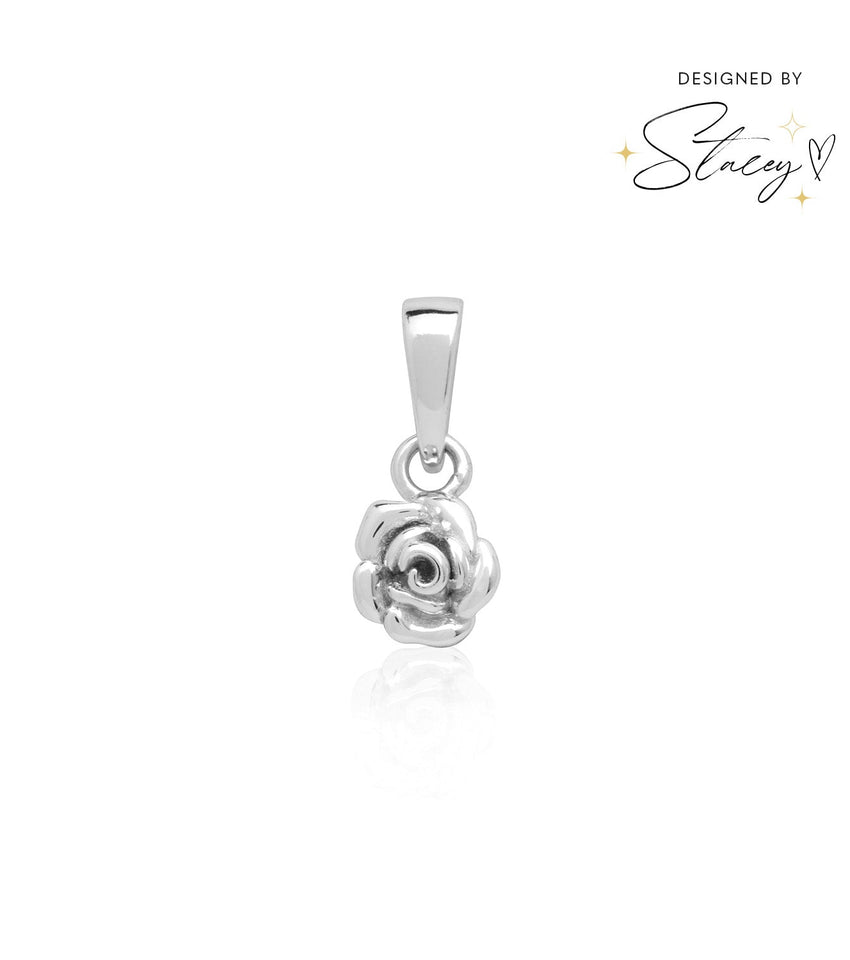 Stacey's Stories Rose Charm (Silver)