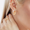 Starburst Huggie Hoop Earrings (Gold)