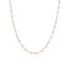 White Quartz Beaded Necklace (Gold)