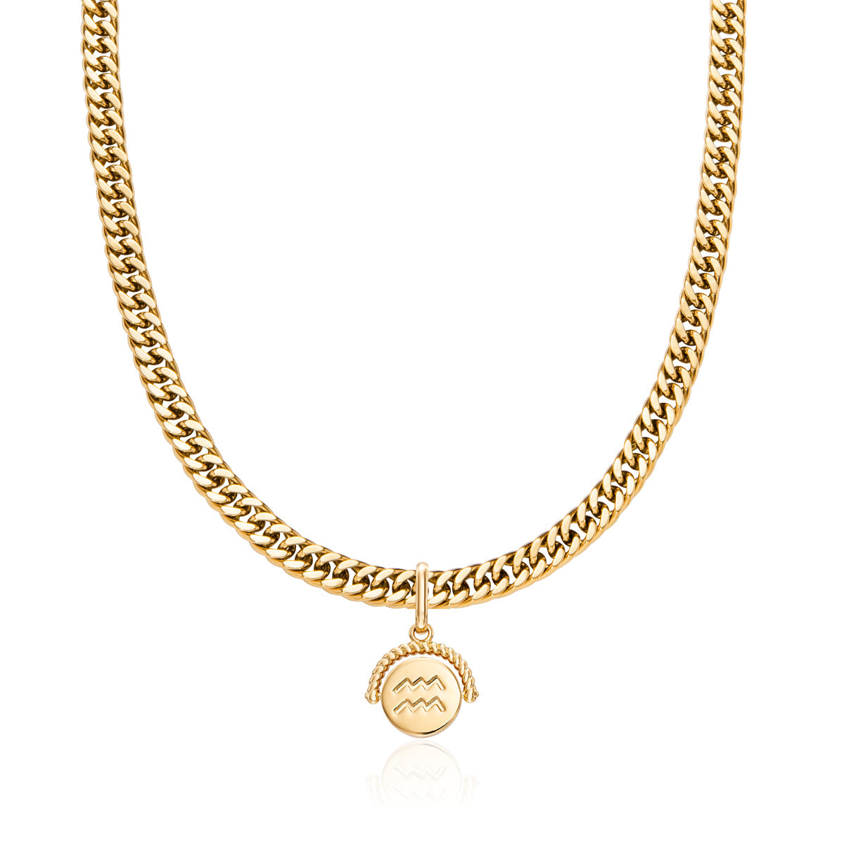 Double coin necklace gold plated - Bandhu