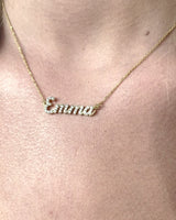 Luxe Crystal Name Necklace (Gold)