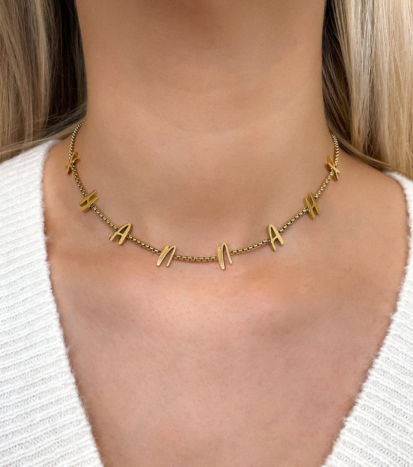 Gemma Owen GXO Custom Box Chain Necklace (Gold)