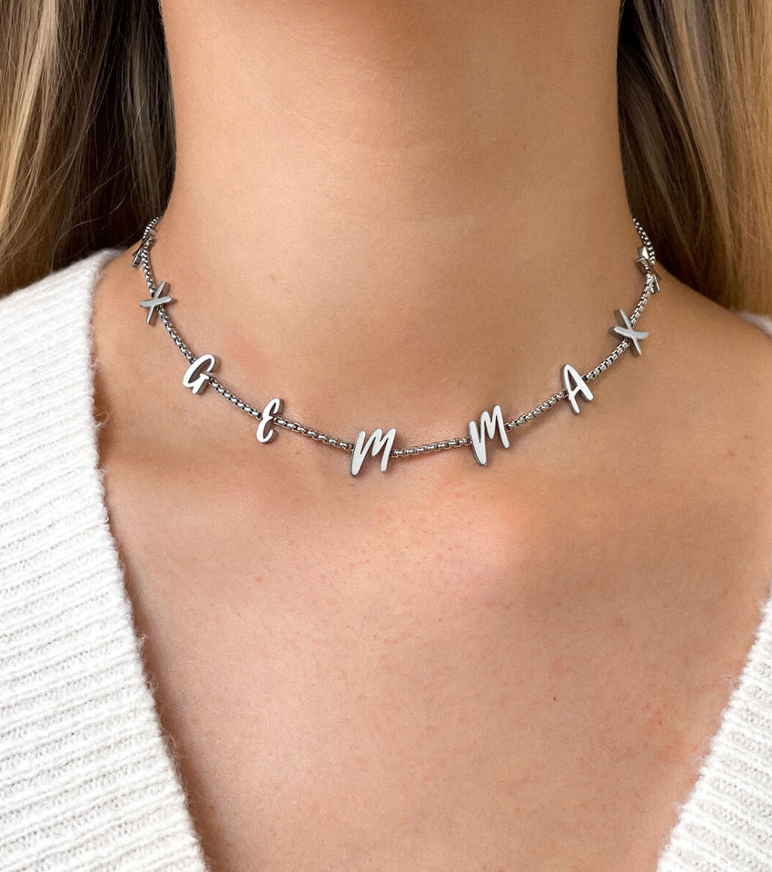 Gemma Owen GXO Custom Box Chain Necklace (Silver)