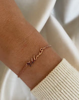 Mini Signature Name Bracelet (Rose Gold)