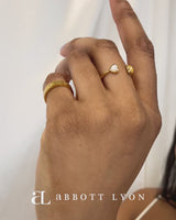 Custom Heart Birthstone Ring (Gold)