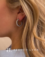 Large Twisted Hoops (Silver)
