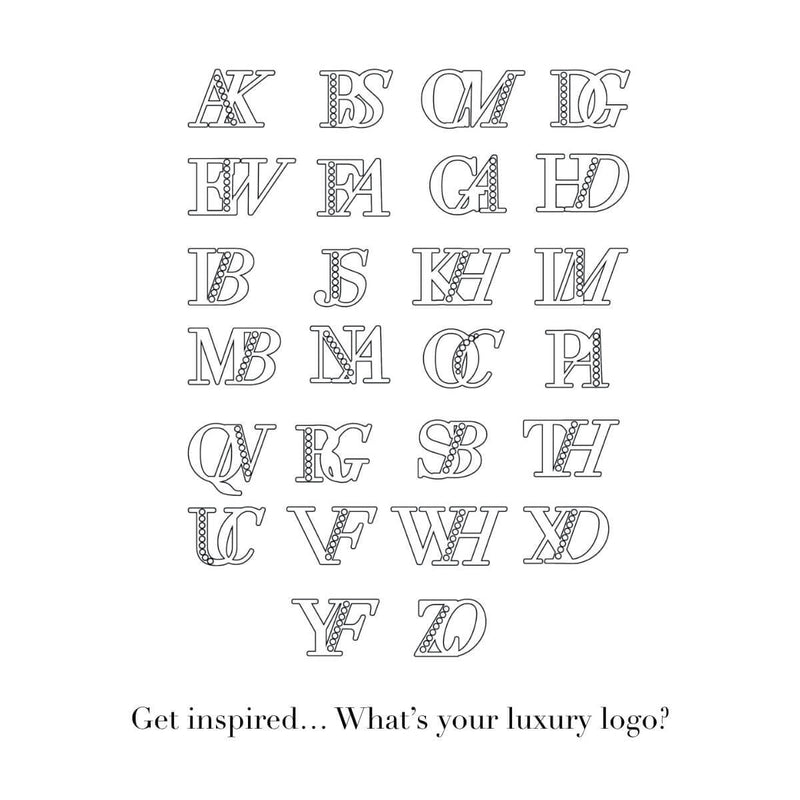 Double Initial Crystal Bracelet (Gold)