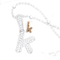 Bubble Initial Sphere Necklace (Gold)